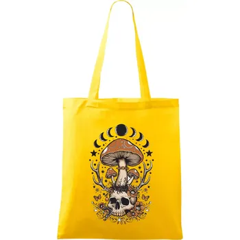 Goblincore magical mushroom - Taška bavlněná - 42 x 38 cm ( Žlutá )