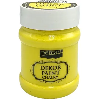 Speciální výtvarná barva Dekor Paint - křídová vintage barva 230ml - citrónová žlutá