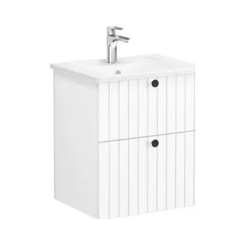 Koupelnový nábytek VITRA ROOT GROOVE skříňka s umyvadlem 60x47x67 cm, 2 zásuvky, matná bílá