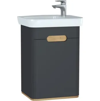 Koupelnový nábytek VITRA SENTO skříňka s umyvadlem 50x37,5x68,5 cm, 1 dvířka, panty vlevo, s osvětlením, antracite mat