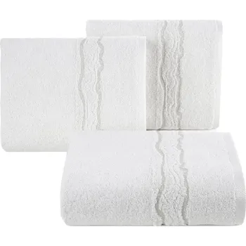 Ručník BAVLNĚNÝ RUČNÍK KARIN 50X90 CM BÍLÁ