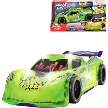 DICKIE Auto Speed Tronic závodní zelené na setrvačník na baterie Světlo Zvuk d3763009