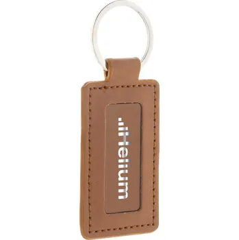ShineKey Rect přívěšek na klíče z RPU hnědá