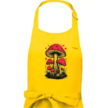 Kuchyňská zástěra Goblincore Cottagecore Mushrooms - Dámská zástěra na vaření - Univerzální velikost ( Žlutá )