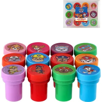 Dětské razítko _Ostatní 1_ Razítka kulatá Tlapková Patrola (Paw Patrol) samonamáčecí set 12ks 88880032