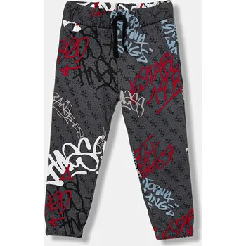 Dětské bavlněné tepláky Guess šedá barva, N5BQ11 KAD74 N5BQ11.KAD74.9BYA 90X, vel. 88-96