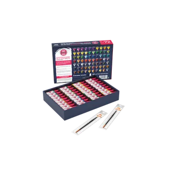 Modelářská barva AK-Interactive AK QUICK GEN Paint Set 36 colors (2 štětce)