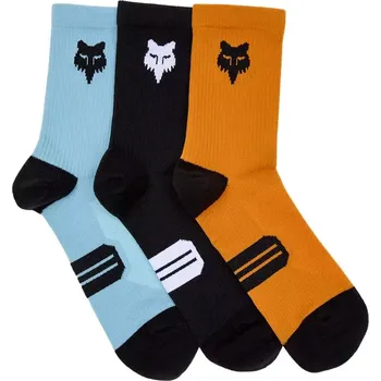 Pánská móda Fox 6" Ranger Sock Pack XS/S polished black/chrome