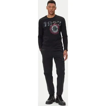 Pánská košile Aeronautica Militare S dlouhým rukávem 252TS2487UJ00709 Černá Regular Fit XXL