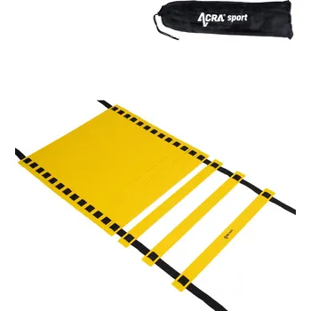 ACRA Žebřík na agility tréninkový 8m plastové příčky žluto-černý
