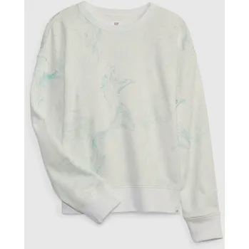 Chlapecké oblečení GAP Chlapecké Dětská mikina s jemnou batikou GAP Bílá 128/134 (2913094)