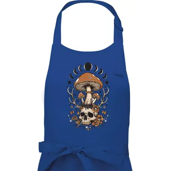 Kuchyňská zástěra Goblincore magical mushroom - Pánská zástěra na vaření - Univerzální velikost ( Královská modrá )