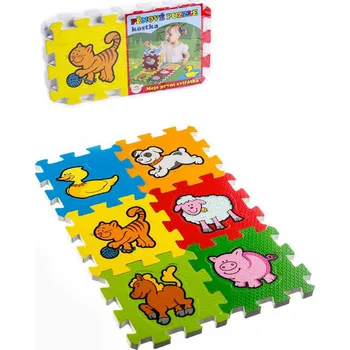 _Ostatní 1_ Měkké bloky Zvířátka 6ks pěnový koberec baby vkládací puzzle podložka na zem 00513002