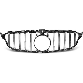 Nárazník Přední maska, Mercedes W205, C-Class, 2018-2021, Chrome-Black (73.GRME52)