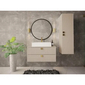 Koupelnový nábytek Koupelnový nábytek Petralio III, Sifon k umyvadlu: ano, Umyvadlo: ano, Barva:: pouštní písek MIRJAN 5903211434587