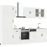 vidaXL 8dílná sada kuchyňských skříněk "Kalmar" z vysoce lesklého bílého dřeva