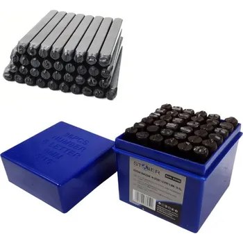 zvedák Razící matrice písmen, čísel a "&" 8mm 36ks Silver S12102