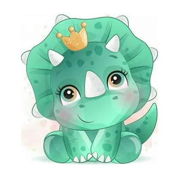 Set školních potřeb Malowanie po numerach 18x24cm Dinozaur