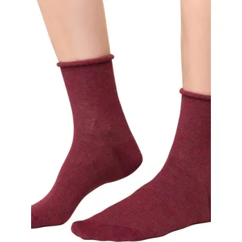Pánské oblečení DÁMSKÉ PONOŽKY S KAŠMÍREM 083 MAROON MÉLANGE 35-37