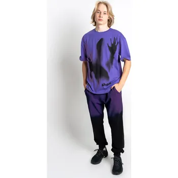 Chlapecké fialovo-černé tepláky s ombré efektem a gumou v pase - Barva ČERNÁ, Velikost 146 243-0117B-01-100-1