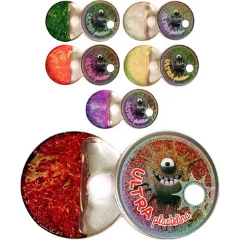 Modelovací hmota EP Line Ultra plastelína 80g 6 barev v plechové krabičce na baterie LED Světlo ep03994