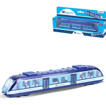 Vláček a vláčkodráha _Ostatní 1_ Vlak regionální České dráhy osobní vagon 17cm volný chod kov v krabici 199361