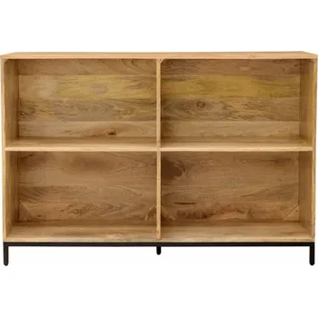 Knihovna Indický nábytek - Knihovna Gita 130x90x35 z masivu mango Mango natural