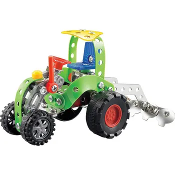 ostatní stavebnice _Ostatní 1_ Stavebnice šroubovací kovová traktor 122 dílků s nástroji v krabici ad45618