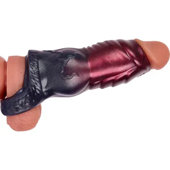 Návlek na penis SuperLove Giant Dragon Premium Liquid Silicone Penis Sleeve