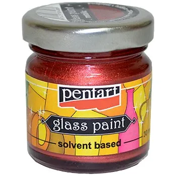 Speciální výtvarná barva Metalická nevypalovací barva na sklo PENTART 30ml - měděná