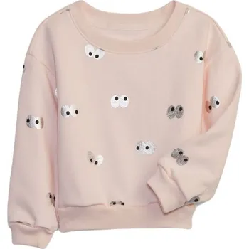 Dívčí mikina Dětská mikina GAP BABY 3Y Růžová, Stříbrná, Černá