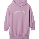 Dívčí šaty GAP JPN LOGO HOOD XL Fialová, Bílá