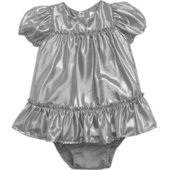 Dívčí šaty Dívčí šaty GAP SATIN 3-6M Stříbrná