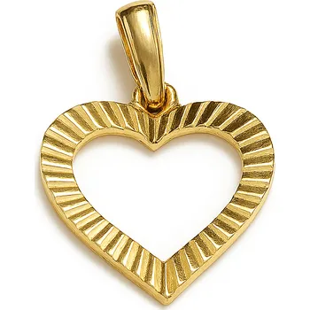 Přívěsek Zlatý přívěšek srdíčko vroubkované 16mm 0,30g Zlato 14k(585/1000)