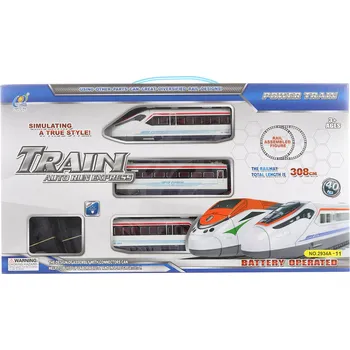 autodráha _Ostatní 1_ Vláčkodráha set vlaková souprava + koleje rychlovlak na baterie Světlo 111842