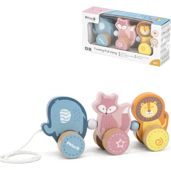 Hračka pro nejmenší VIGA DŘEVO PolarB Tahačka baby zvířátka tahací *DŘEVĚNÉ HRAČKY* 440236