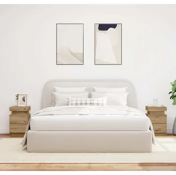 Noční stolek vidaXL Noční stolky s LED osvětlením 2 ks 35 x 39 x 55 cm [836758] Barva: artisian oak