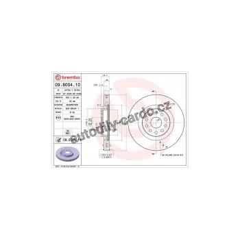 Brzdový kotouč Brzdový kotouč BREMBO 09.8004.11