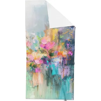 Rychleschnoucí osuška 80x160 květiny abstrakt 3