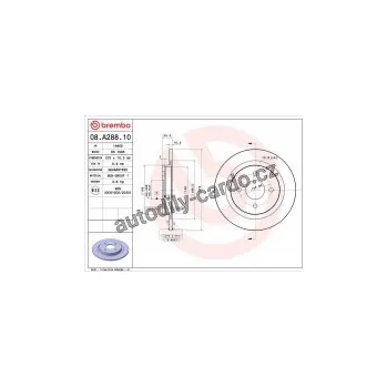 Brzdový kotouč Brzdový kotouč BREMBO 08.A288.10