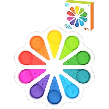 Hračka pro nejmenší _Ostatní 1_ DIMPL Fat Brain polštářky mačkací bublinové čísla a barvy pro miminko silikon w010241