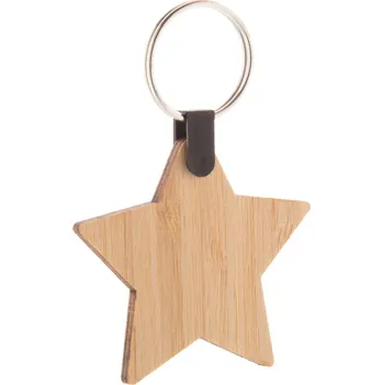 Fjerny vánoční přívěšek na klíče, hvězda přírodní
