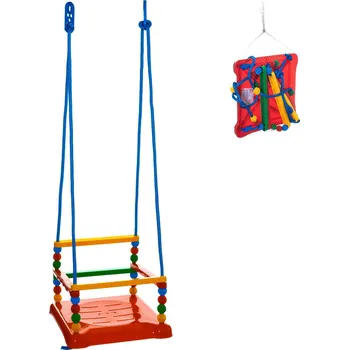 Dětská houpačka _Ostatní 1_ Houpačka závěsná s ohrádkou se zábranou 35x45cm do 40kg červená plast 00880136