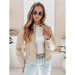 Béžová dámská koženková bunda ROCKMISS s ozdobným prošíváním TY5215 Velikost: S