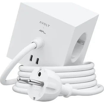 Gadget AVOLT Magnetická dobíjecí kostka Square 1 / USB-C Opal White