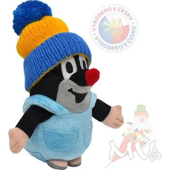 plyšák MORAVSKÁ ÚSTŘEDNA Krtek (Krteček) v kalhotkách 14cm modrý kulich mu49918g