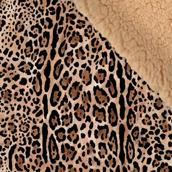 Zimní softshell s béžovým beránkem premium 20000 / 10000 leopard