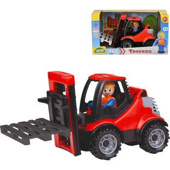LENA Truckies baby vysokozdvižný vozík set s paletou a panáčkem ln01635