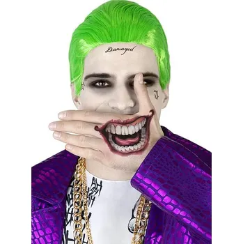 Karnevalový doplněk Funiglobal - Tetování Joker - Sebevražedný oddíl -