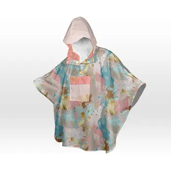 Panel se střihem na dětskou pláštěnku Iris zlatorůžový mramor 146 - 170